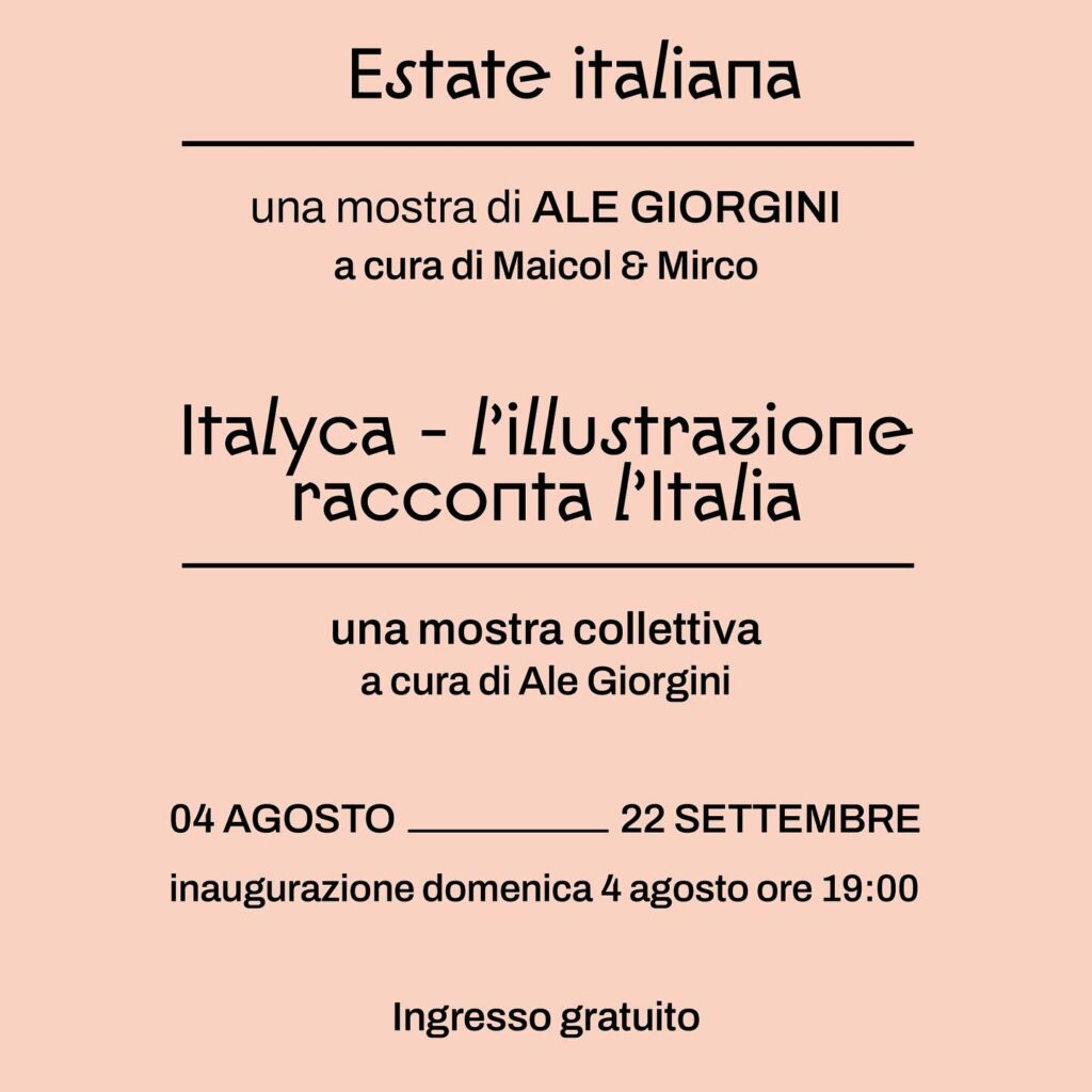 "Estate italiana" e "Italyca - l’illustrazione racconta l’Italia" di Ale Giorgini - 453502693 17863859166189585 6864384219922532999 n